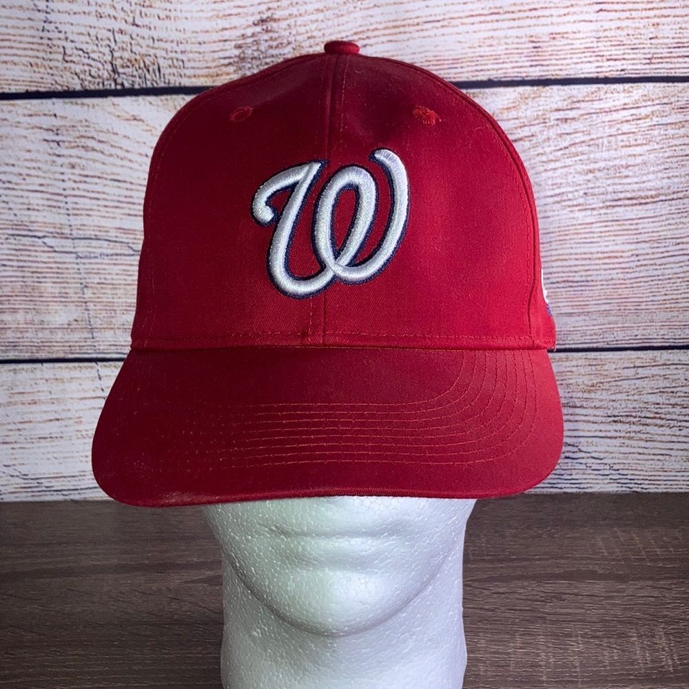 Mens Washington Nationals Team MLB Baseball Hat - OC Sports Adjustable Red Cap